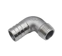 HCPGBGLBTF Conector de manguera de 6 mm a 50 mm x 1/4", 3/8", 1/2", 3/4", 1", 1,25", 1,5" y 2" BSP macho SS304 de acero inoxidable, conector de tubería de 90 grados Codo roscado(1-1l4 inch-32mm)