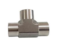 HCPGBGLBTF Conector de tubería de acero inoxidable 304 forjado de 1/8", 1/4", 3/8" y 1/2" BSP hembra-macho de 3 vías Codo roscado(Tee F,BSP 304_1/2")