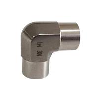 HCPGBGLBTF Conector de tubería de acero inoxidable 304 forjado de 1/8", 1/4", 3/8" y 1/2" BSP hembra-macho de 3 vías Codo roscado(Elbow F,NPT 304_1/2")