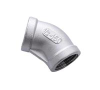 HCPGBGLBTF Conector de unión SS304 for tubería de agua, rosca hembra BSP de 1/4'' a 2'', acero inoxidable 304, codo de 45 grados, DN8-DN50 Codo roscado(2")