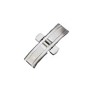 HCPGBGLBTF Correa de acero inoxidable Hebilla Mariposa Mariposa Doble Snap Brazalet Pufza de acero Accesorios de acero inoxidable Hebilla de mesa