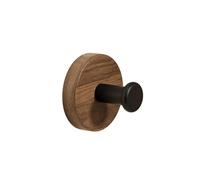 HCPGBGLBTF Gancho autoadhesivo de madera maciza for forma llave nogal, toallero decorativo, colgador puerta, perchero pared, organizador cocina y baño gancho(Noir)