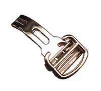 HCPGBGLBTF Hebilla plegable de metal de acero inoxidable 12/14 / 16/18/20/22 mm de soldadura sin costura Despliegue Accesorios de hebilla Hebilla de mesa(Rose Gold 22mm)