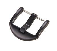 HCPGBGLBTF Moda universal Black Silver Watch Strap Buckle 18mm 20 mm 22 mm 304 Acero inoxidable LASSA de doble cara Compatible for Huawei Compatible for Samsung Hebilla de mesa(18mm Black)