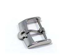 HCPGBGLBTF Reloj Accesorios Correa Correa Reloj Hombre Pin de seguro Hebilla Hebilla de acero inoxidable Hebilla de mesa(Silver 20mm)