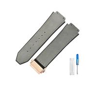 HCPHCVEVVK Accesorios especiales de interfaz convexa aptos for Yuki Leather Big Bang Durable Frosting Watch Band(Gray-Rose-Z2)