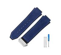 HCPHCVEVVK Accesorios especiales de interfaz convexa aptos for Yuki Leather Big Bang Durable Frosting Watch Band(Sky blue-Steel-Z2)