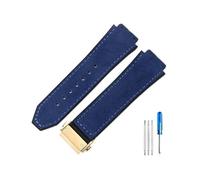 HCPHCVEVVK Accesorios especiales de interfaz convexa aptos for Yuki Leather Big Bang Durable Frosting Watch Band(Sky blue-Golden-Z2)