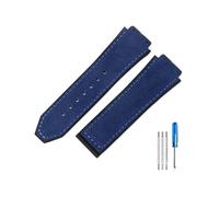 HCPHCVEVVK Accesorios especiales de interfaz convexa aptos for Yuki Leather Big Bang Durable Frosting Watch Band(Sky blue-No Buckle)