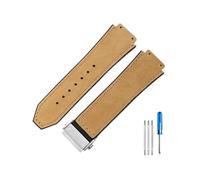 HCPHCVEVVK Accesorios especiales de interfaz convexa aptos for Yuki Leather Big Bang Durable Frosting Watch Band(Brown-Steel-Z2)