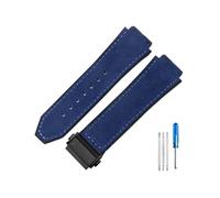 HCPHCVEVVK Accesorios especiales de interfaz convexa aptos for Yuki Leather Big Bang Durable Frosting Watch Band(Sky blue-Black-Z2)