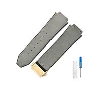 HCPHCVEVVK Accesorios especiales de interfaz convexa aptos for Yuki Leather Big Bang Durable Frosting Watch Band(Gray-Golden-Z2)