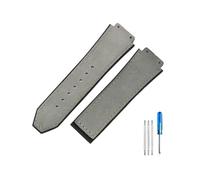 HCPHCVEVVK Accesorios especiales de interfaz convexa aptos for Yuki Leather Big Bang Durable Frosting Watch Band(Gray-No Buckle)