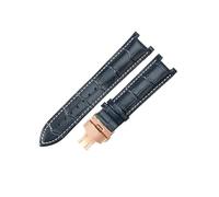 HCPHCVEVVK Ajuste for Gucci Ajuste for Guess 20x11 22x13 mm Doble hebilla de presión Cuero Ya133309 Cómoda correa de reloj con interfaz cóncava transpirable(Blue white-Rose-B1,20x11mm)