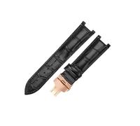 HCPHCVEVVK Ajuste for Gucci Ajuste for Guess 20x11 22x13 mm Doble hebilla de presión Cuero Ya133309 Cómoda correa de reloj con interfaz cóncava transpirable(Black black-Rose-B1,20x11mm)