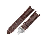 HCPHCVEVVK Ajuste for Gucci GC 20 22mm Guess Reemplazar Ya136 Ya133309 Correa de reloj de cuero con interfaz cóncava de calidad suave(Brown brown-Steel-B1,20x11mm)