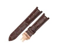 HCPHCVEVVK Ajuste for Gucci GC 20 22mm Guess Reemplazar Ya136 Ya133309 Correa de reloj de cuero con interfaz cóncava de calidad suave(Brown brown-Rose-B1,20x11mm)