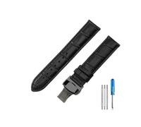 HCPHCVEVVK Correa de cuero for reloj Tissot 1853 Le Locle T41 T00407b, accesorios for Starfish Junya T461, hombres y mujeres(Black-Black-B1,20mm)