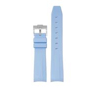 HCPHCVEVVK Correa de goma de TPU for Swatch X Fit for Omega Joint Moon Swatch Extremo curvo Pulsera de reloj deportivo Fit for Rolex Water Ghost Daytona 20 mm(Baby blue)