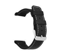 HCPHCVEVVK Correa de nailon 18/20/22/24 mm Apto for Seiko No 5 Water Ghost Universal Banda de reloj de liberación rápida Accesorios de pulsera Apto for Citizen(A-Black white,18mm)