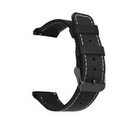 HCPHCVEVVK Correa de nailon 18/20/22/24 mm Apto for Seiko No 5 Water Ghost Universal Banda de reloj de liberación rápida Accesorios de pulsera Apto for Citizen(B-Black white,22mm)