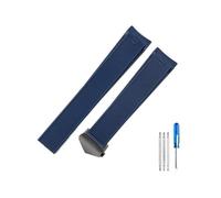 HCPHCVEVVK Correa de reloj con hebilla de acero inoxidable sólido, cómoda y transpirable, de goma, apta for Racing 300 F1, serie 43/41mm, 22mm(Blue-Black-Z5(3.0))