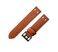 HCPHCVEVVK Correa de reloj de cuero apta for Hamilton Khaki Apta for reloj de campo H760250 H77616533 Correa de reloj apta for correa de reloj Seiko Hebilla de botón de 20 mm y 22 mm(Brown brown-Black