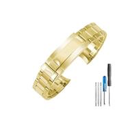 HCPHCVEVVK Correa de reloj de la serie Rolex Submariner, correa de reloj con interfaz especial tipo arco, color negro, agua, fantasma, verde, 20mm, 21 hebillas plegables(All Gold (LG)-Z11,20mm-No Log)