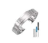 HCPHCVEVVK Correa de reloj de la serie Rolex Submariner, correa de reloj con interfaz especial tipo arco, color negro, agua, fantasma, verde, 20mm, 21 hebillas plegables(Steel (MS)-Z9,20mm-No Log)