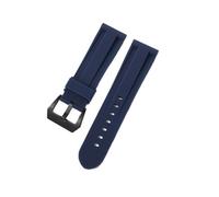 HCPHCVEVVK Negro Azul Rojo Ejército Verde Banda de reloj Correa de reloj de goma de silicona Reemplazo apto for herramientas de correa Panerai Hebilla de acero 22 mm 24 mm 26 mm(Blue-Black-K11,22mm)