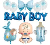 HCRXVV Decoración de baby shower, globos de género para niñas, globos de helio (niño)