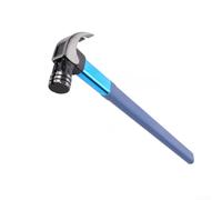 HCS - Martillo de garra de 10 onzas, martillo de acero de alto carbono con mango de fibra aislante, agarre de absorción de golpes y arrancador magnético de uñas para bricolaje y uso profesional (A)