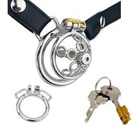 HCUDFN Cinturón de castidad bondage: jaula for pene con dilatador uretral, anillos for el pene, tapón de castidad for el pene, juguetes sexuales for hombres y parejas.(Kreisring 50mm)