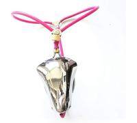 HCUDFN Cinturón de castidad invisible BDSM - Braguita sexy con funda for pene, jaula de metal for pene, cerraduras de bondage, juguetes sexuales con arnés for hombres y mujeres(Pink Rosa,Waist 70~76cm