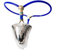 HCUDFN Cinturón de castidad invisible BDSM - Braguita sexy con funda for pene, jaula de metal for pene, cerraduras de bondage, juguetes sexuales con arnés for hombres y mujeres(Blue Blau,Waist 88~96cm