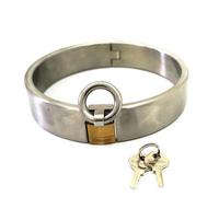 HCUDFN Collar BDSM con cerradura y anilla, esposas for el cuello, 2 tamaños, collar sexual, juego de bondage for hombres, mujeres y parejas.(Frauen)