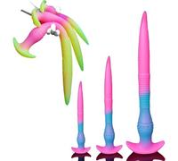 HCUDFN Consolador anal BDSM con tentáculos luminosos superlargos y flexibles de silicona, juguetes sexuales for mujeres, hombres y parejas.(A,L)