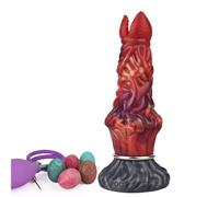 HCUDFN Consolador anal con 5 huevos de silicona, consolador extraterrestre con bola de saliva, juguetes sexuales BDSM for mujeres y hombres.(E)