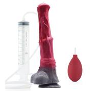 HCUDFN Consolador anal gigante de 31 cm, consolador de caballo de silicona SM con función de chorro de esperma, juguetes sexuales anales, juguetes sexuales for mujeres y hombres.(Scharlach)
