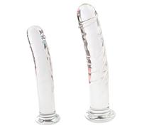 HCUDFN Consolador de vidrio BDSM con glande liso, tapón anal de vidrio, consolador anal, masaje de próstata, juguete sexual for el punto G for hombres y mujeres.(L)
