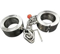 HCUDFN Esposas de tobillo de metal SM - Esposas de acero inoxidable for piernas, 2 cm de grosor, de sujeción, juguetes eróticos for mujeres y parejas(Female)