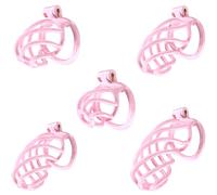 HCUDFN Jaula de castidad BDSM for hombres, cinturón de castidad, dispositivo de bondage SM, juguetes sexuales for parejas.(Pink Rosa,XXL)