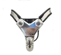 HCUDFN Ropa interior de acero inoxidable for hombre, cinturón de castidad, juguetes sexuales, jaula for pene, cerradura, bondage, disfraces eróticos for hombres y parejas.(Waist 102~108cm)