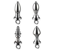 HCUDFN Tapón anal de acero inoxidable con anilla de tiro, túnel anal, dilatador anal, juguete sexual for hombres y mujeres.(A)