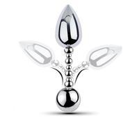 HCUDFN Tapón anal de metal SM, consolador anal de doble cabeza, juguete sexual for hombres y parejas.(S)