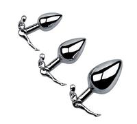 HCUDFN Tapón anal de metal SM, expansor vaginal de acero inoxidable, juguetes anales for hombres y mujeres(S)