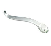 HCUDFN Tapón anal de vidrio SM, consolador curvo con bolas anales, tapón de vidrio transparente, consolador de vidrio, bola anal, juguete anal for el punto G for mujeres y hombres.(B)
