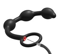 HCUDFN Tapón anal inflable SM con tres bolas y bomba, enorme consolador anal, cuentas anales de silicona, esparcidor anal, juguete sexual for parejas, mujeres y hombres.