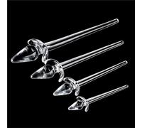 HCUDFN Tapón anal superlargo con forma de cola de perro, juguete sexual for masaje de próstata, dilatador anal, juguetes sexuales for hombres, mujeres y parejas.(Transparent-m)