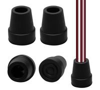 Hcunbsu Punta de tubo de 19 mm, 4 puntas de goma para bastones de senderismo, punta de repuesto para bastones de muleta, tapas de goma antideslizantes, para bastones estándar, accesorios plegables